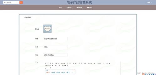 基于Web的电子产品销售系统的设计与实现